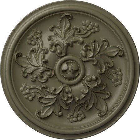 Ekena Millwork Katheryn Ceiling Medallion (Fits Canopies up to 2 1/8"), 14 1/2"OD x 2 3/4"P, Spartan Stone CM14KTSSF